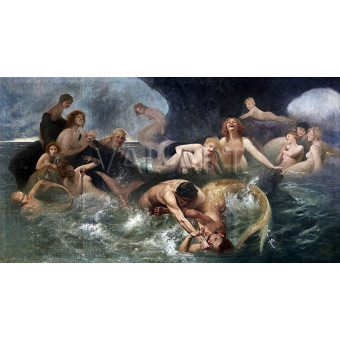 РЕПРОДУКЦИИ НА КАРТИНИ Сцена от морската митология с тритони и сирени (1928)